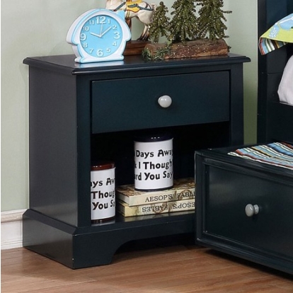 Furniture Of America Diane Transitional Solid Wood, Paper Veneer, Others Blue Night Stand | CM7158BL-N-VN