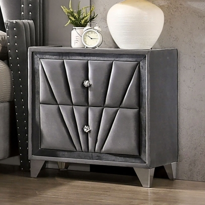 Furniture Of America Carissa Transitional Gray Night Stand Model CM7164N