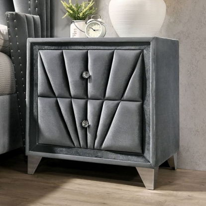 Furniture Of America Carissa Transitional Gray Night Stand Model CM7164N