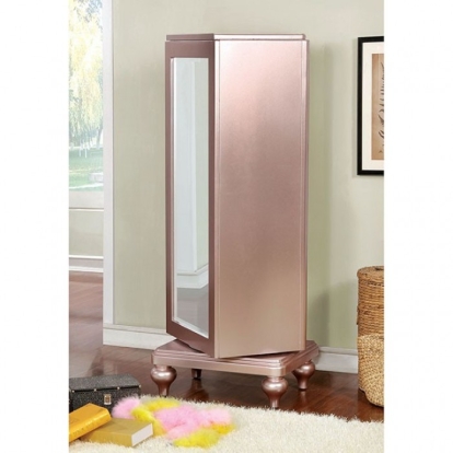 Furniture Of America Avior Contemporary Rose Gold Swivel Chest Model CM7170RG-CS