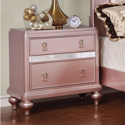 Furniture Of America Avior Contemporary Rose Gold Night Stand Model CM7170RG-N