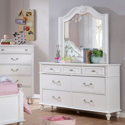 Furniture Of America Belva Traditional White Dresser Model CM7174D