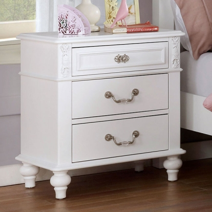 Furniture Of America Belva Traditional White Night Stand Model CM7174N
