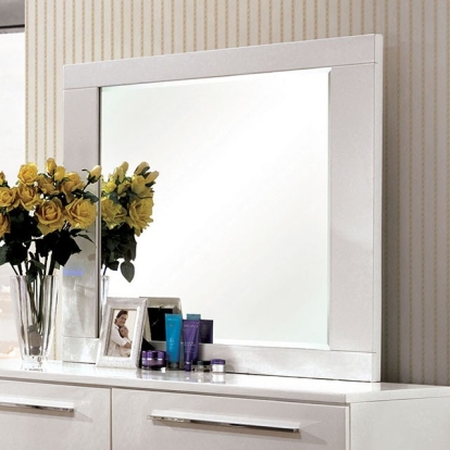 Furniture Of America Clementine Contemporary Glossy White Mirror Model CM7201M