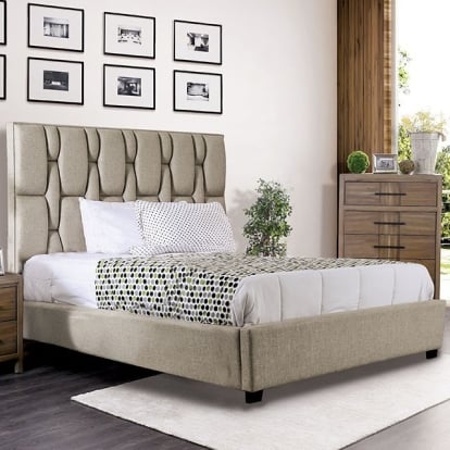 Furniture Of America Deirdre Contemporary Beige Bed Model CM7203-Full Bed