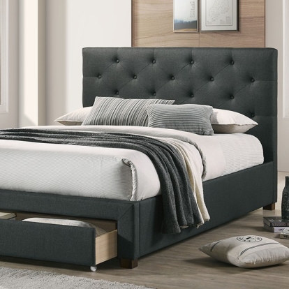 Furniture Of America Sybella Transitional Linen-Like, Others Dark Gray Bed | CM7218DG