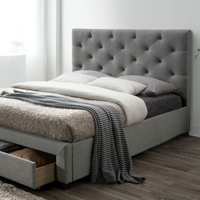 Furniture Of America Sybella Transitional Gray Bed Model CM7218GY-Twin Bed