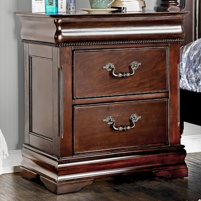Furniture Of America Mandura Traditional Cherry Night Stand Model CM7260N