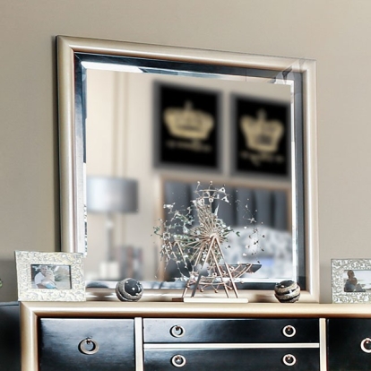 Furniture Of America Braunfels Contemporary Black/Gold Mirror Model CM7263M