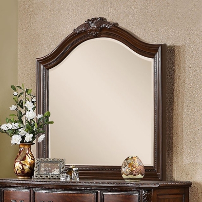 Furniture Of America Monte Vista Traditional Brown Cherry Mirror Model CM7267M