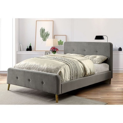 Furniture Of America Barney Mid-Century Modern Gray Bed Model CM7272GY-Twin Bed