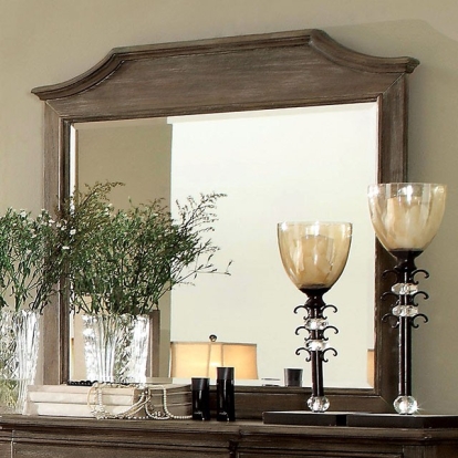 Furniture Of America Halliday Transitional Wire-Brushed Gray Mirror Model CM7281M