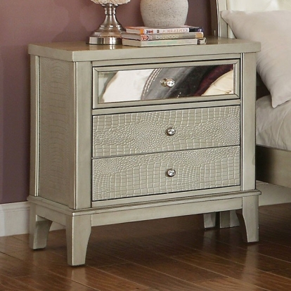 Furniture Of America Adeline Contemporary Silver Night Stand Model CM7282N