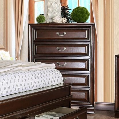 Furniture Of America Brandt Transitional Brown Cherry Chest Model CM7302CH-C