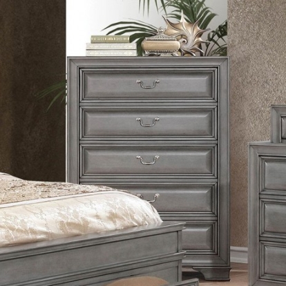 Furniture Of America Brandt Transitional Solid Wood, Wood Veneer, Others Gray Chest | CM7302GY-C