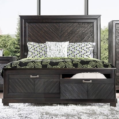 Furniture Of America Argyros Transitional Espresso Bed Model CM7315-Queen Bed