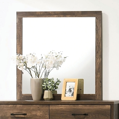 Furniture Of America Duckworth Contemporary Light Walnut Mirror Model CM7319WN-M