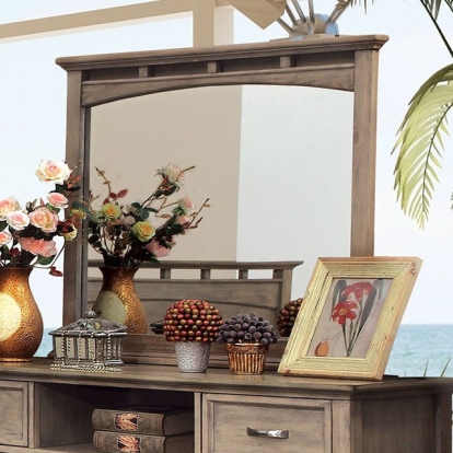 Furniture Of America Loxley Transitional Weathered Oak Mirror Model CM7351M