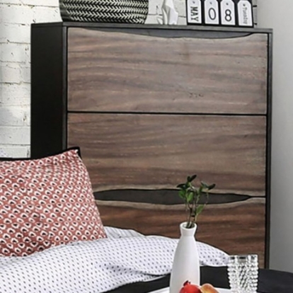 Furniture Of America Fulton Rustic Solid Wood, Wood Veneer, Others Dark Oak/Dark Walnut Chest | CM7363C