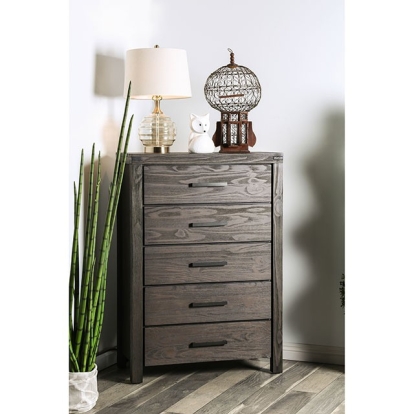 Furniture Of America Rexburg Rustic Wire-Brushed Rustic Brown Chest Model CM7382C