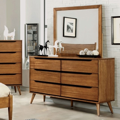 Furniture Of America Lennart Mid-Century Modern Oak Dresser Model CM7386A-D