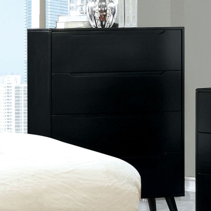 Furniture Of America Lennart Mid-Century Modern Black Chest Model CM7386BK-C