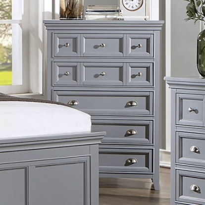 Furniture Of America Castlile Transitional Solid Wood, Others Gray Chest | CM7413GY-C