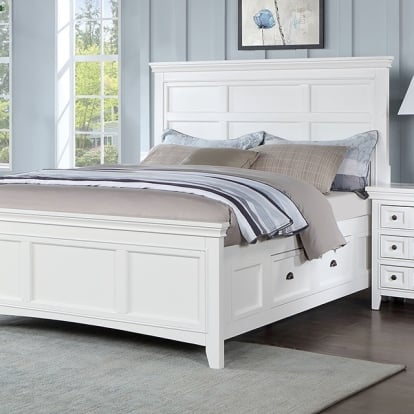 Furniture Of America Castile Transitional White Bed Model CM7413WH-Full Bed