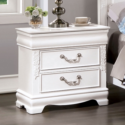 Furniture Of America Alecia Transitional White Night Stand Model CM7458WH-N