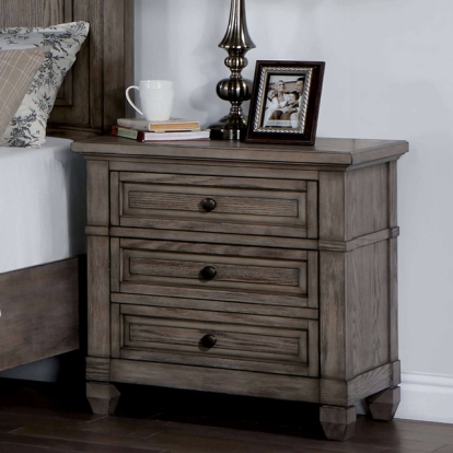 Furniture Of America Durango Transitional Warm Gray Night Stand Model CM7461GY-N
