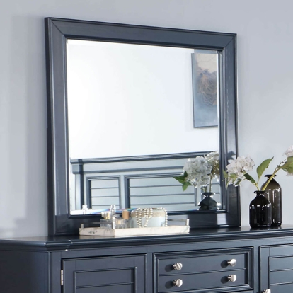 Furniture Of America Manzanillo Transitional Slate Blue Mirror Model CM7470BL-M