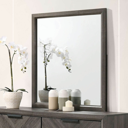 Furniture Of America Vagan Contemporary Gray Mirror Model CM7472GY-M