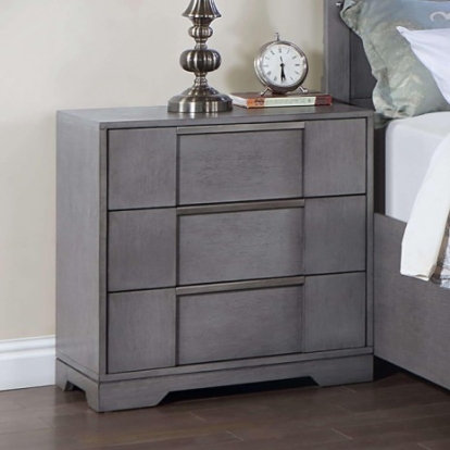 Furniture Of America Regulus Contemporary Solid Wood, Others Gray Night Stand | CM7475GY-N