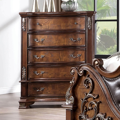 Furniture Of America Esparanza Traditional Brown Cherry Chest Model CM7478CH-C