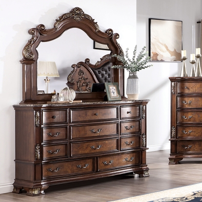 Furniture Of America Esparanza Traditional Brown Cherry Dresser Model CM7478CH-D