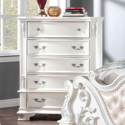 Furniture Of America Esparanza Traditional Pearl White Chest Model CM7478WH-C