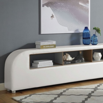 Furniture Of America Vodice Contemporary Leatherette, Solid Wood, Others White Bookcase | CM7513B