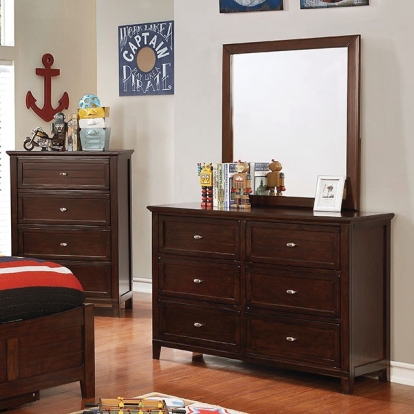 Furniture Of America Brogan Transitional Brown Cherry Dresser Model CM7517CH-D