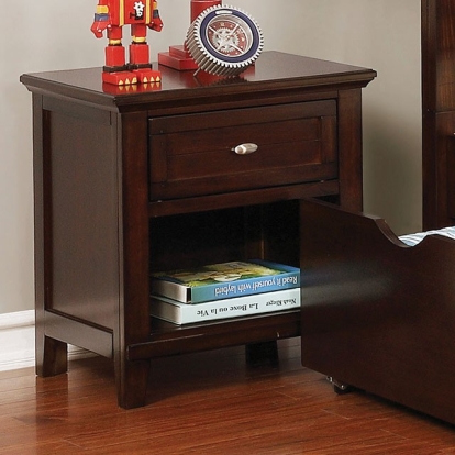 Furniture Of America Brogan Transitional Brown Cherry Night Stand Model CM7517CH-N