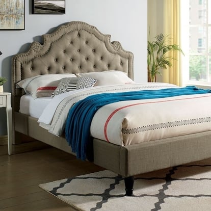 Furniture Of America Aubree Transitional Gray Bed Model CM7537GY-E.King Bed