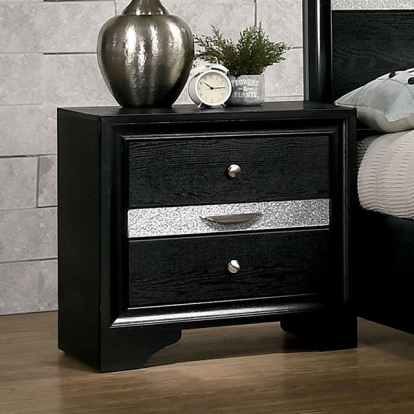 Furniture Of America Chrissy Contemporary Black Night Stand Model CM7552BK-N