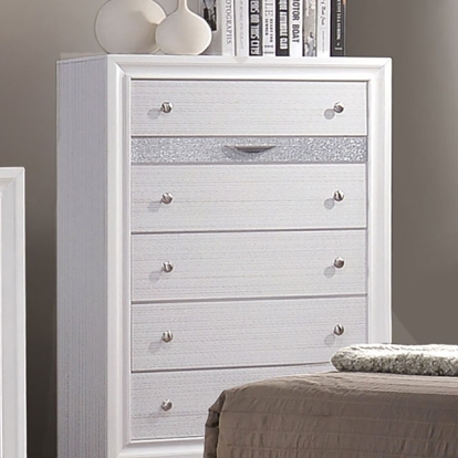 Furniture Of America Chrissy Contemporary White Chest Model CM7552C