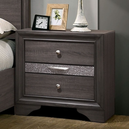 Furniture Of America Chrissy Contemporary Gray Night Stand Model CM7552GY-N