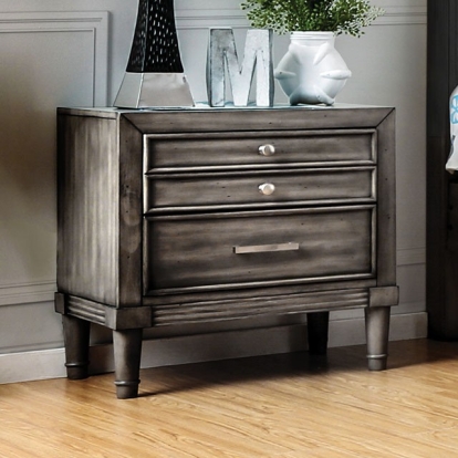 Furniture Of America Daphne Transitional Gray Night Stand Model CM7556N