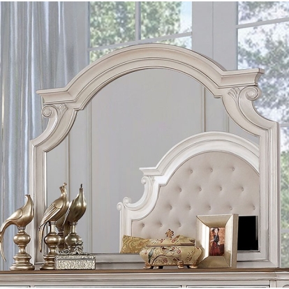 Furniture Of America Pembroke Transitional Antique Whitewash Mirror Model CM7561M