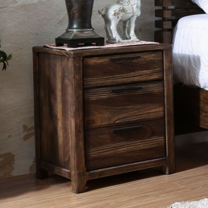 Furniture Of America Hankinson Rustic Solid Wood, Wood Veneer, Others Rustic Natural Tone Night Stand | CM7576N
