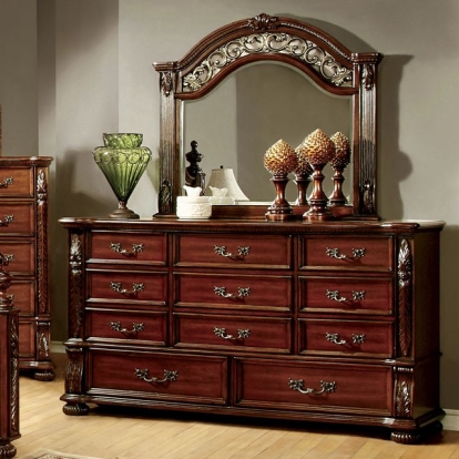 Furniture Of America Arthur Traditional Brown Cherry Dresser Model CM7587D