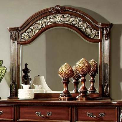 Furniture Of America Arthur Traditional Brown Cherry Mirror Model CM7587M