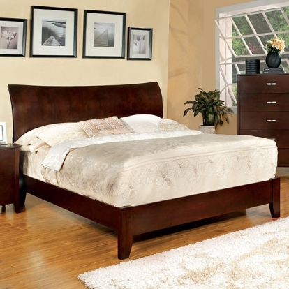 Furniture Of America Midland Contemporary Brown Cherry Bed Model CM7600-Full Bed