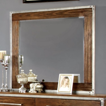 Furniture Of America Torres Industrial Dark Oak/Silver Mirror Model CM7606M
